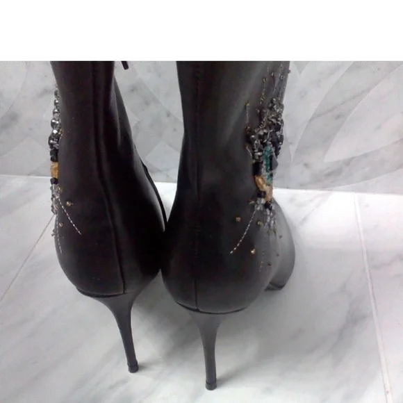 NEW Kurt Geiger Belgravia Eye Boot Black Leather Size 40.5, FITS SIZE 9.5 - Picture 6 of 6